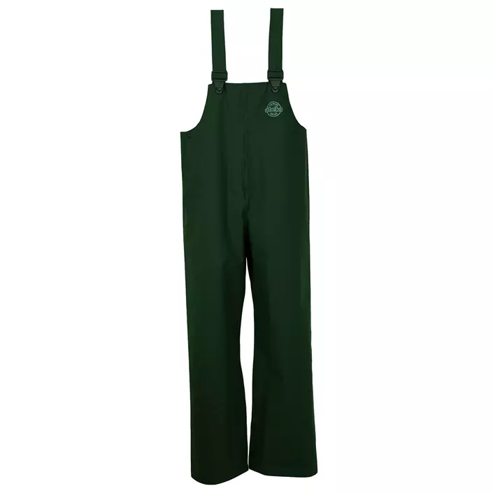 Abeko Atec PU rain bib and brace trousers, Olive Green, large image number 0