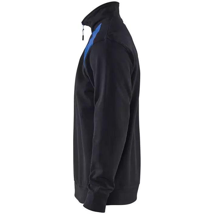 Blåkläder Unite Half-Zip sweatshirt, Black/Cobalt Blue, large image number 3