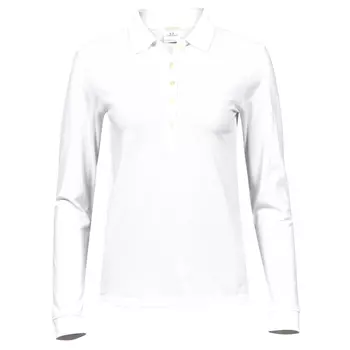 Tee Jays Luxury women's long-sleeved polo shirt, White