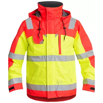 Engel shell jacket, Hi-Vis Yellow/Red