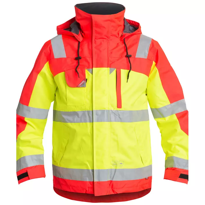 Engel shell jacket, Hi-Vis Yellow/Red, large image number 0