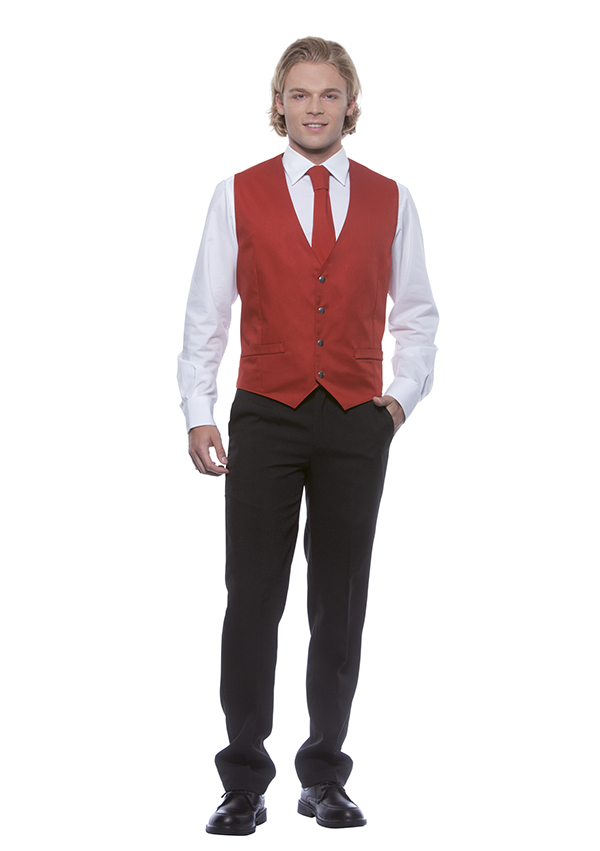 Karlowsky Kai server waistcoat, Rust, Rust, swatch