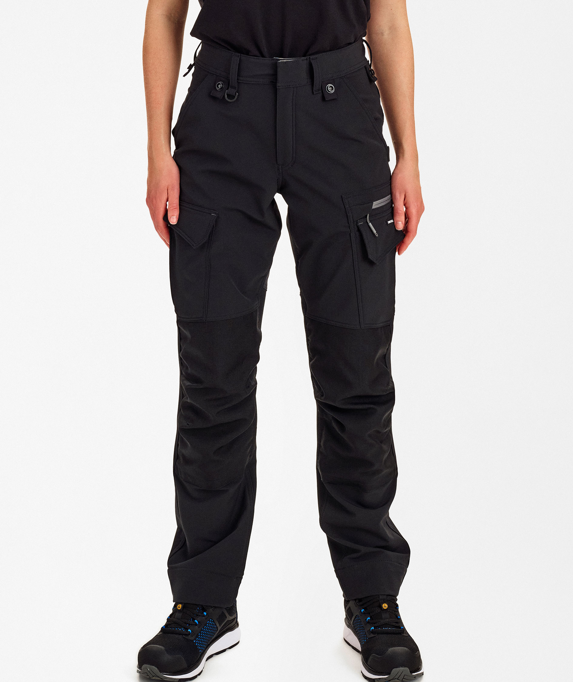 Engel Entire women's work trousers full stretch, Black/Anthracite Grey, large image number 2