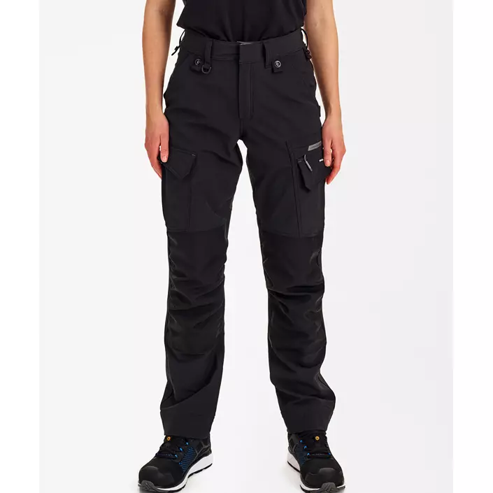 Engel Entire arbetsbyxa full stretch dam, Black/Anthracite Grey, large image number 2