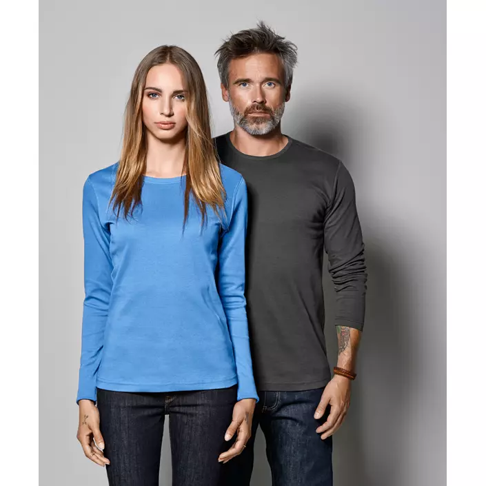 ID Interlock long-sleeved women's T-shirt, 100% cotton, Azure, large image number 4