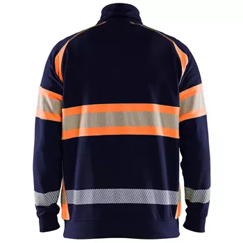 Blåkläder half zip sweatshirt, Marine/Hi-Vis Orange