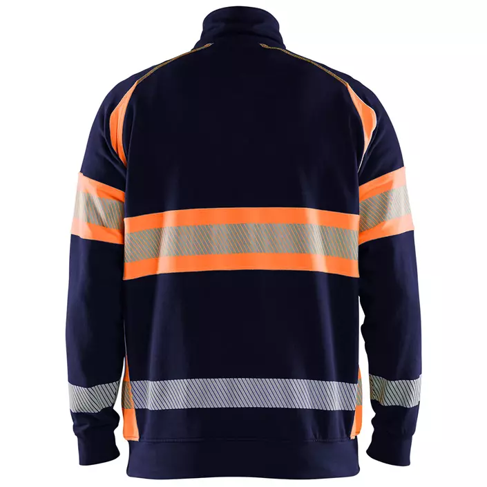 Blåkläder half zip collegegenser, Marine/Hi-Vis Oransje, large image number 1