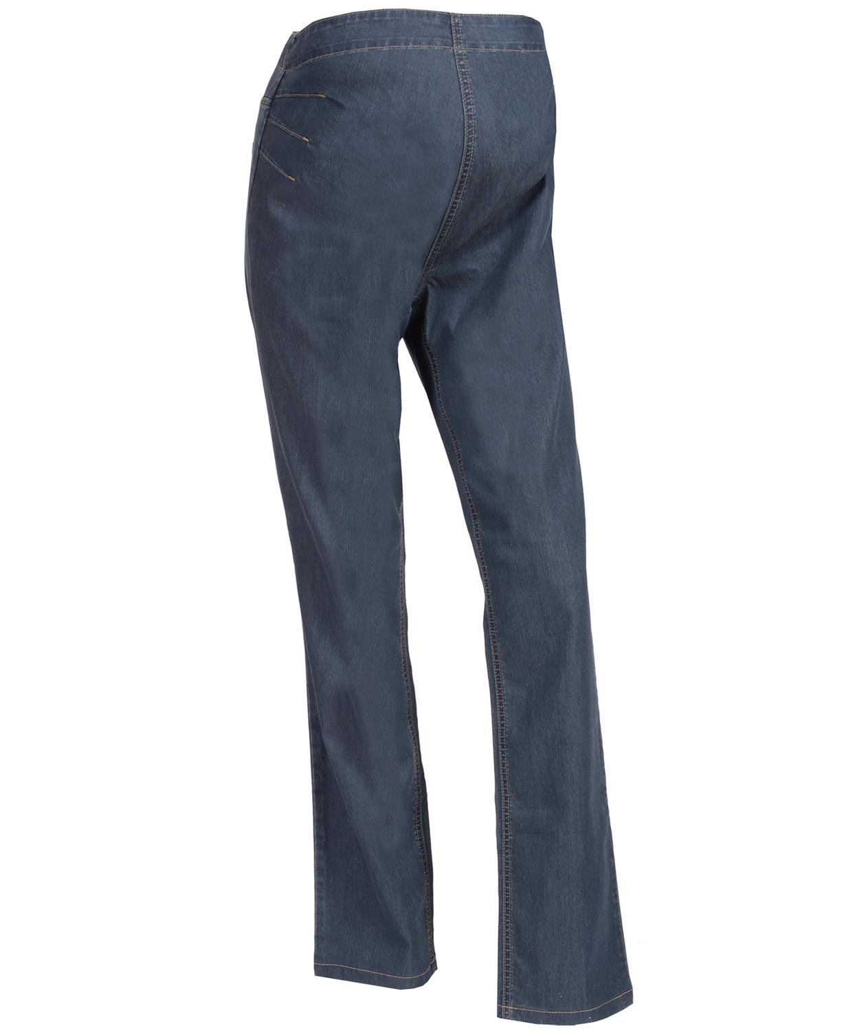 Nybo Workwear mammabyxa med extra benl&auml;ngd, M&ouml;rk Denimbl&aring;