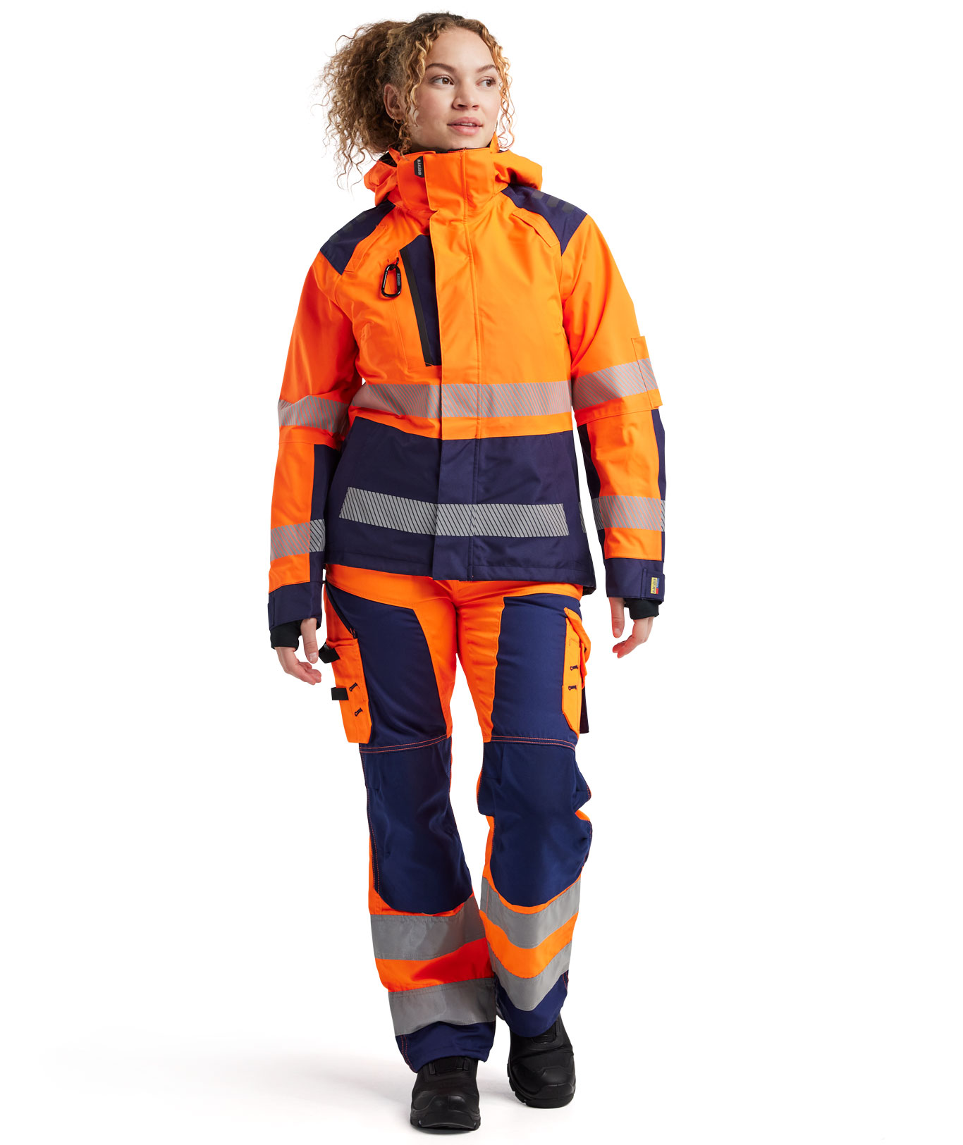 Bl&aring;kl&auml;der women's shell jacket, Hi-Vis Orange/Navy, large image number 1