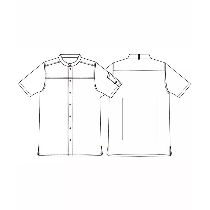 Kentaur modern fit short-sleeved chefs shirt/service shirt, Dark Ocean, large image number 2