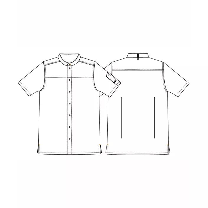 Kentaur modern fit kortärmad kockskjorta/serviceskjorta, Dark Ocean, large image number 2