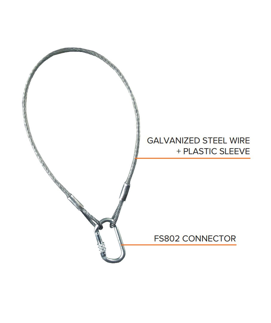 OS FallSafe BASIC 4 fall protection kit with 10m blok, Black/Orange, Black/Orange, large image number 6