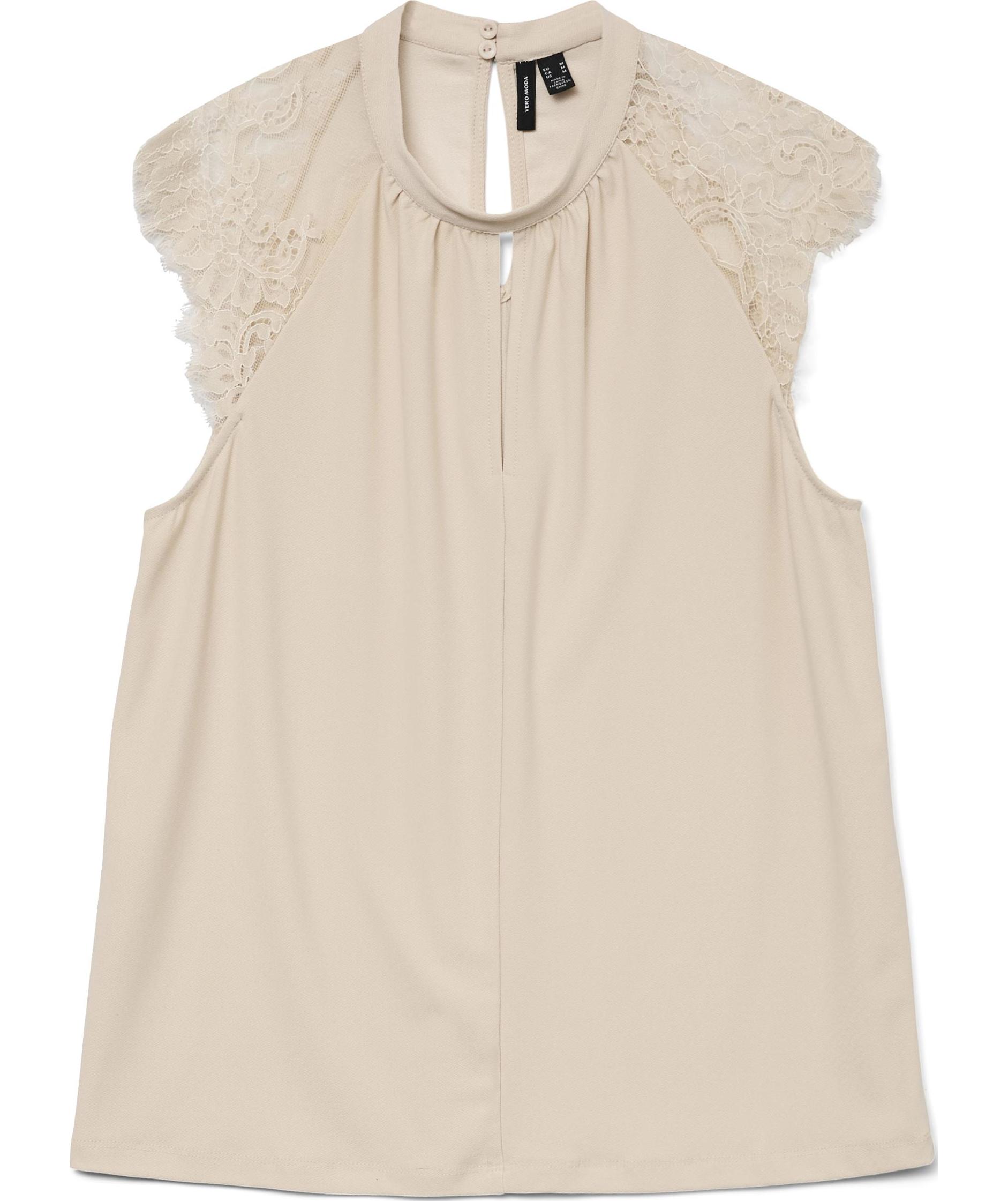 Vero Moda VMMILLA blus dam, Pumice Stone