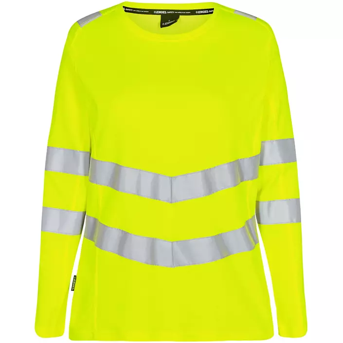 Engel Safety langærmet dame T-shirt, Hi-Vis Gul, large image number 0