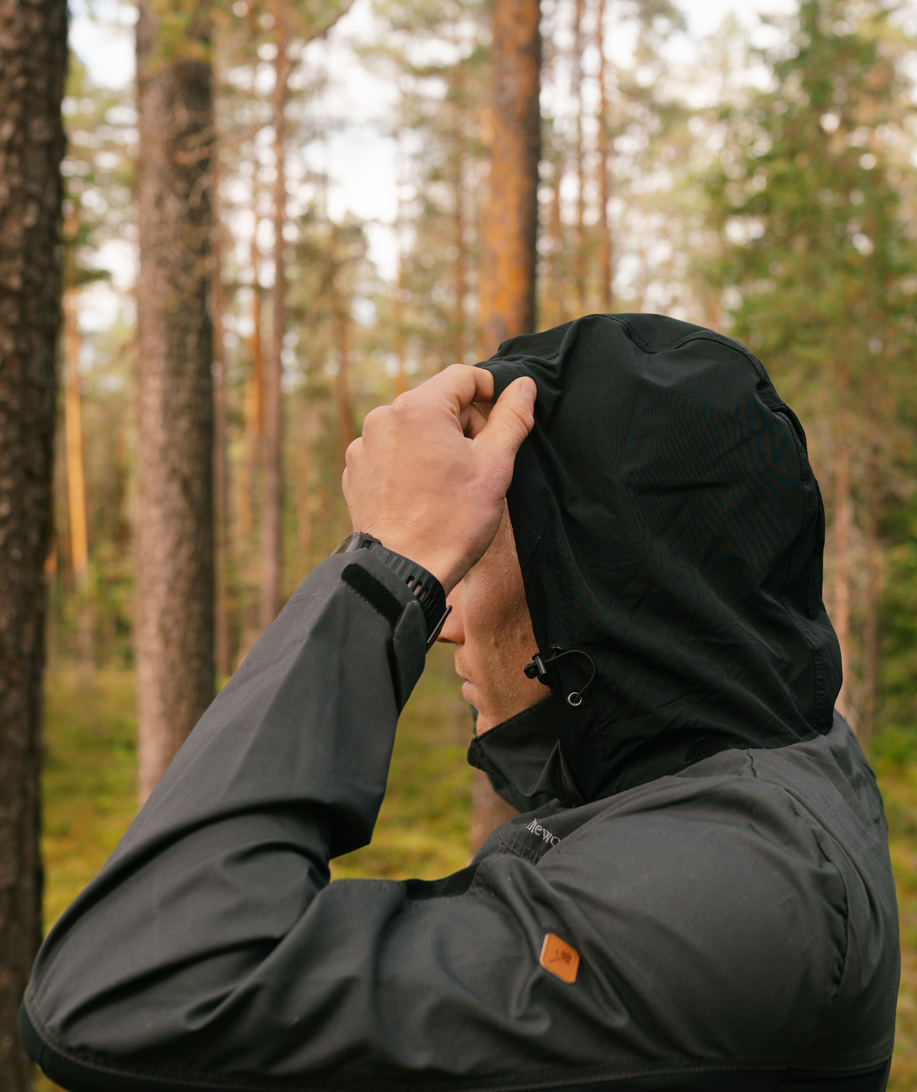 Pinewood Finnveden Trail Hybrid jakke, M&oslash;rk Antracit/Sort, large image number 12