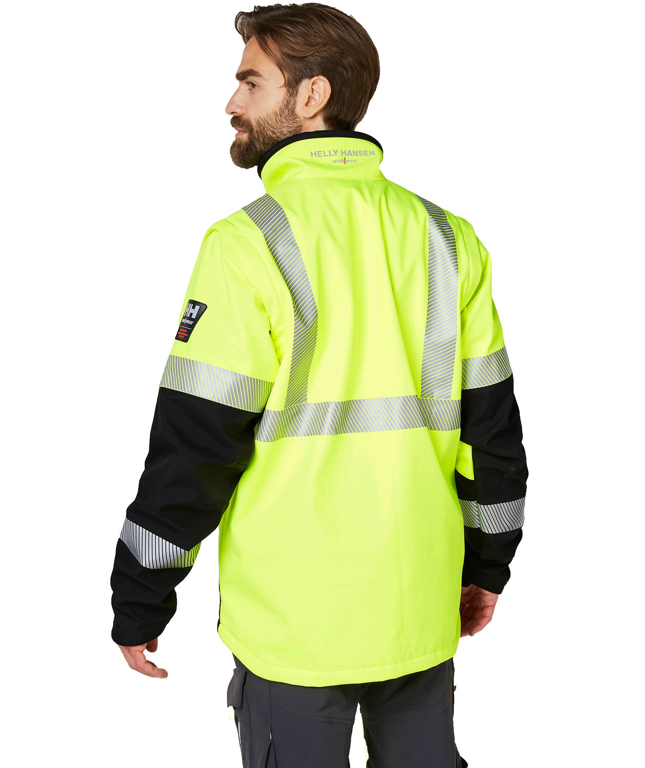 Helly Hansen ICU softshell jacket, Hi-vis yellow/charcoal, large image number 3