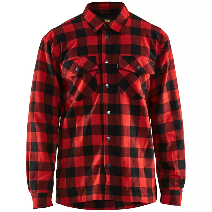 Blåkläder fodrad flanell skogsarbetare skjorta, Röd/Svart, large image number 0