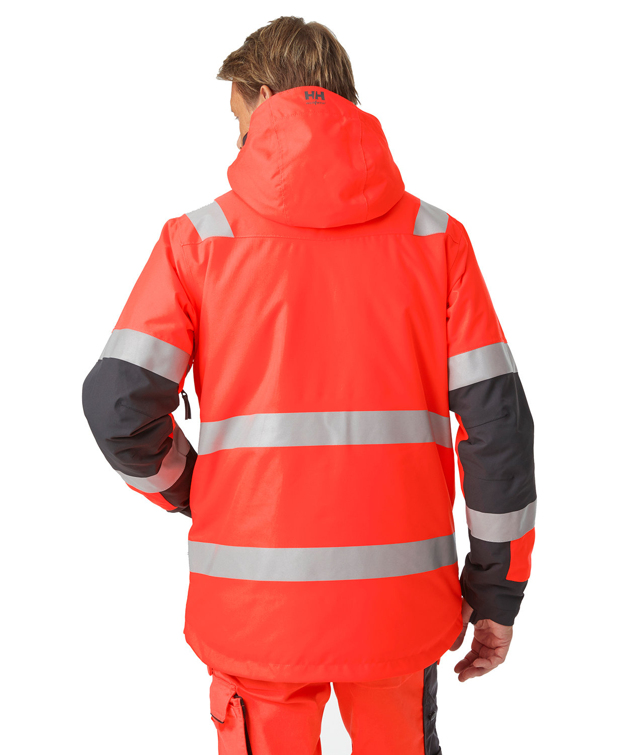 Helly Hansen Alna 2.0 winter jacket, Hi-vis red/charcoal, large image number 2