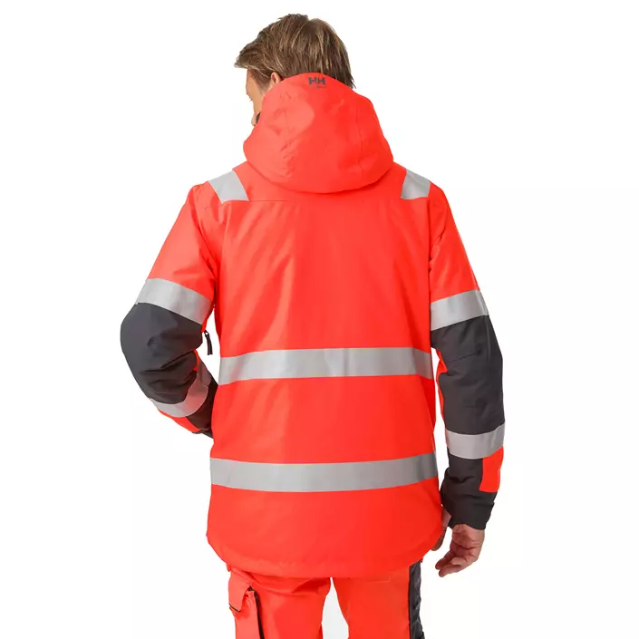Helly Hansen Alna 2.0 winter jacket, Hi-vis red/charcoal, large image number 2