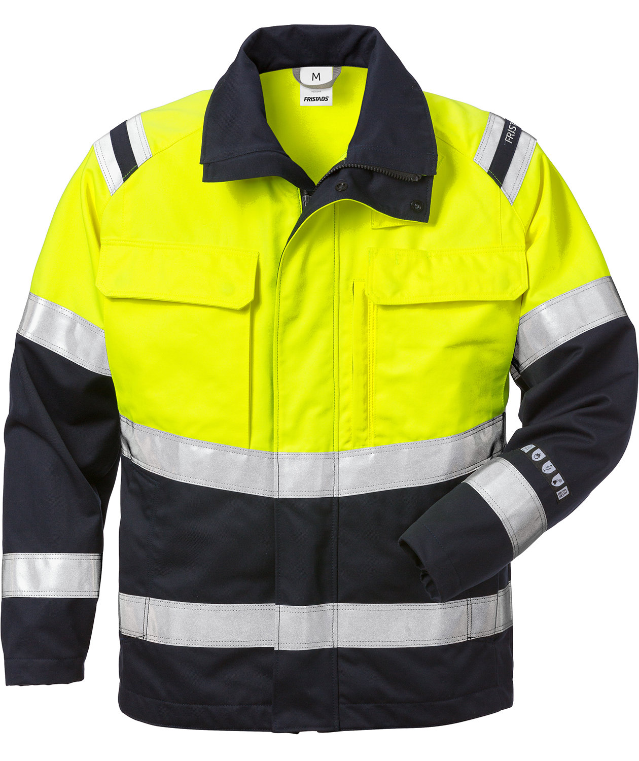 Fristads Flamestat work jacket 4176, Hi-Vis yellow/marine, large image number 0