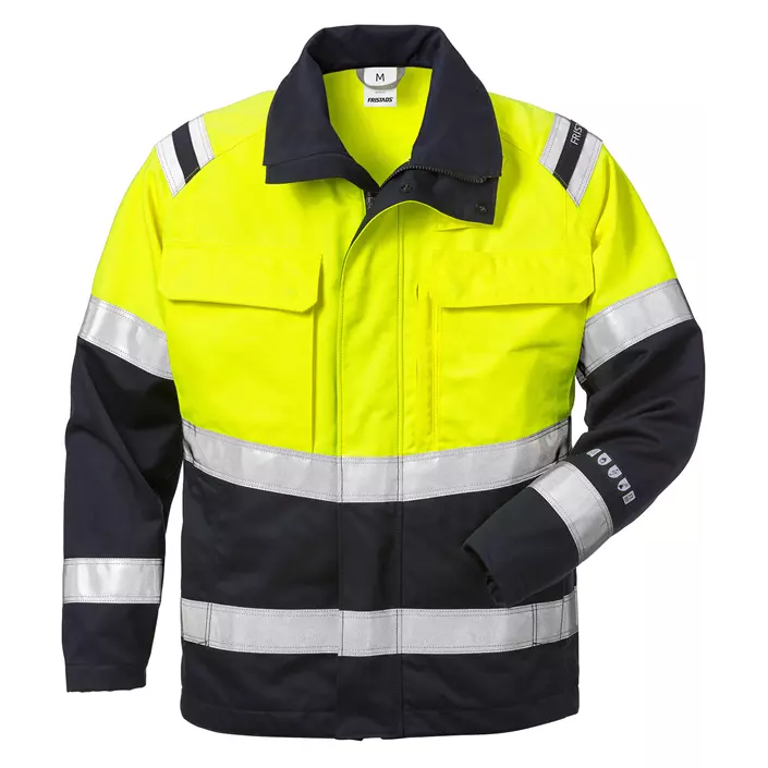 Fristads Flamestat work jacket 4176, Hi-Vis yellow/marine, large image number 0