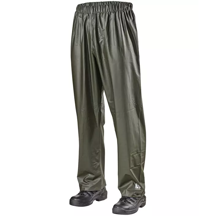 L.Brador PU rain trousers, Green, large image number 0