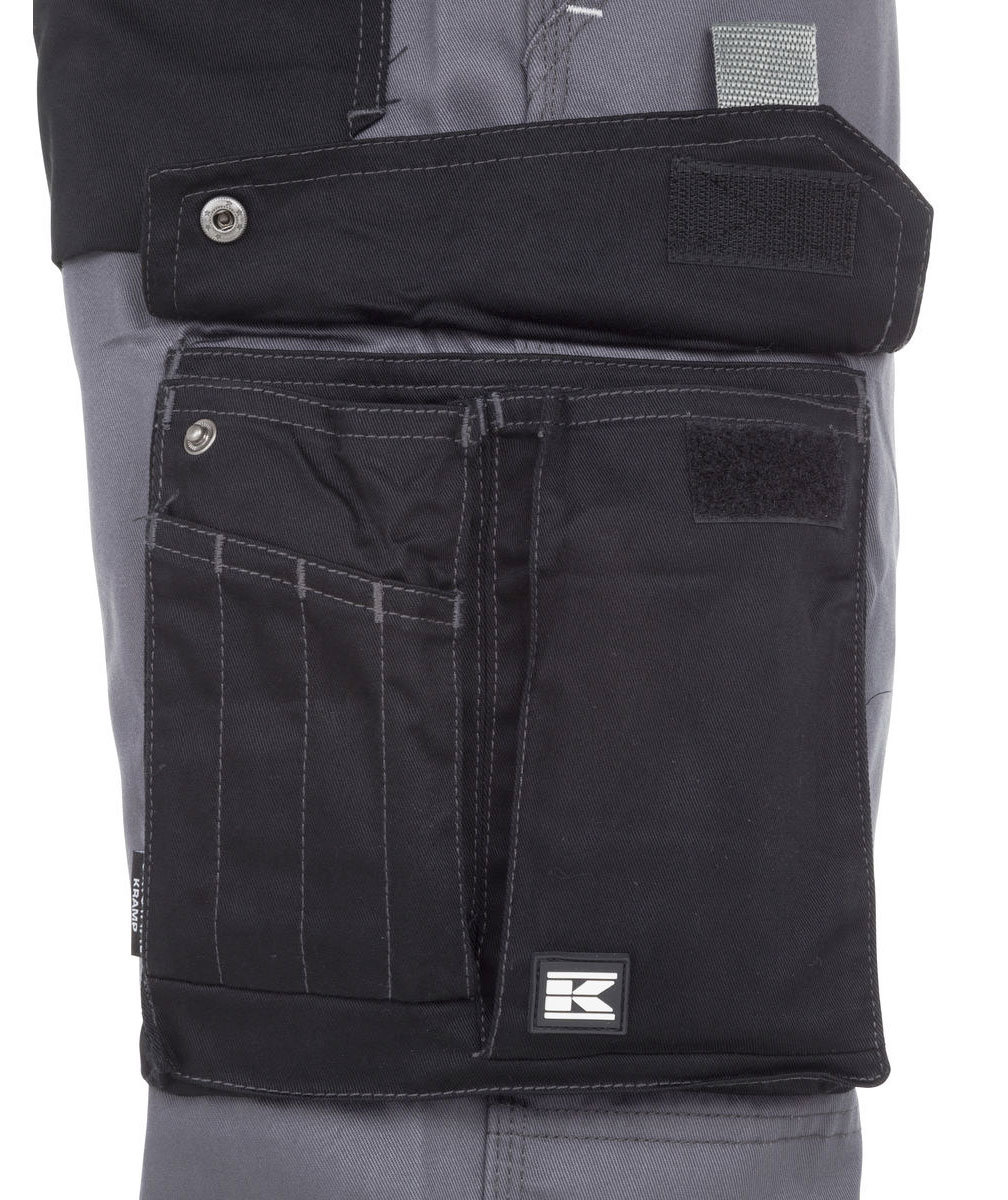 Kramp Original Light work trousers with belt, Grey/Black, large image number 7