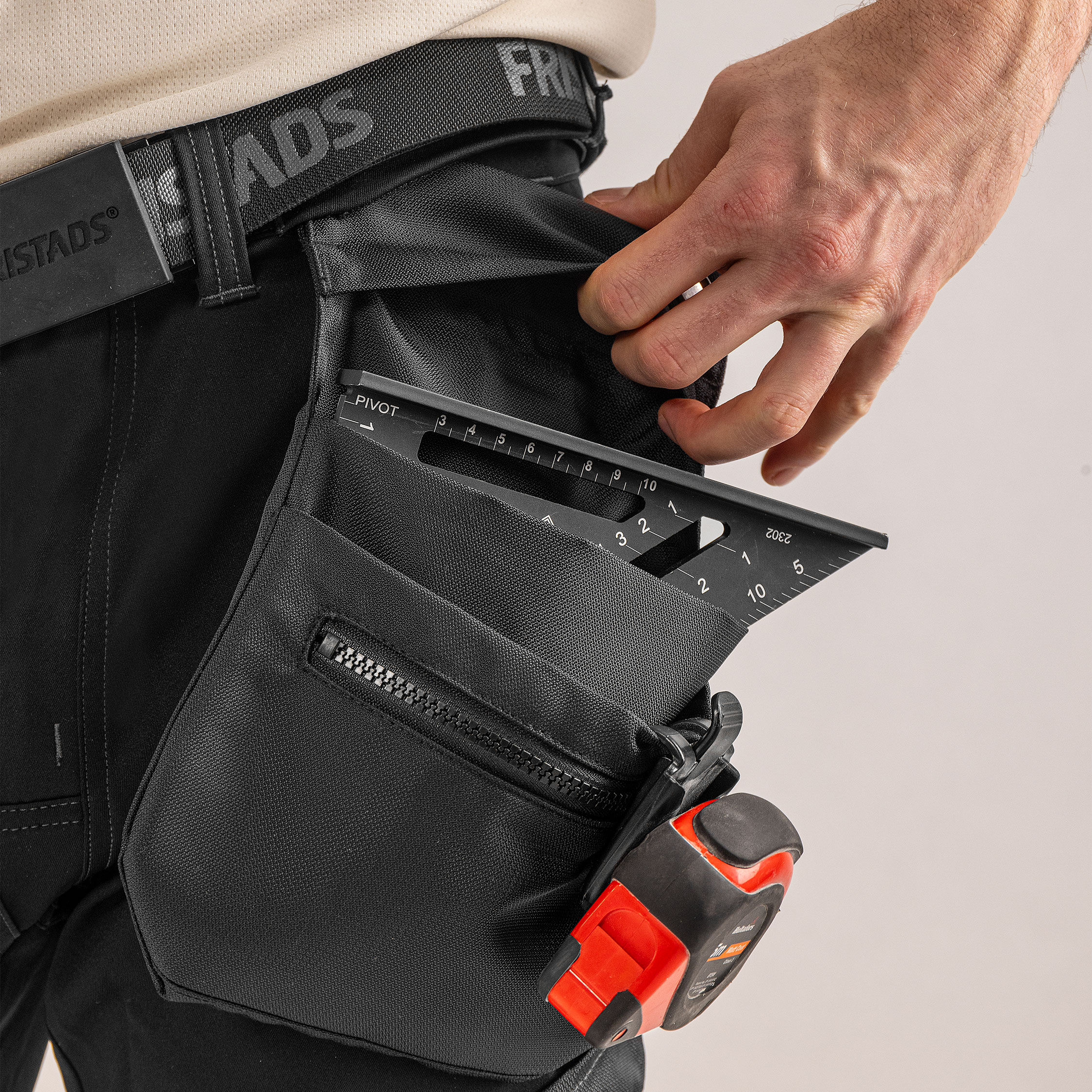 Fristads Flex holster pocket 9801 CRKN, Black, Black, large image number 2