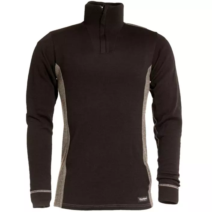 Tranemo FR long-sleeved undershirt with merino wool, Black/Grey, large image number 0