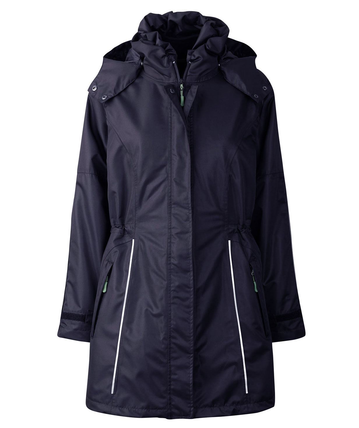 Xplor Care women's zip-in shell jacket with detachable hood, Navy