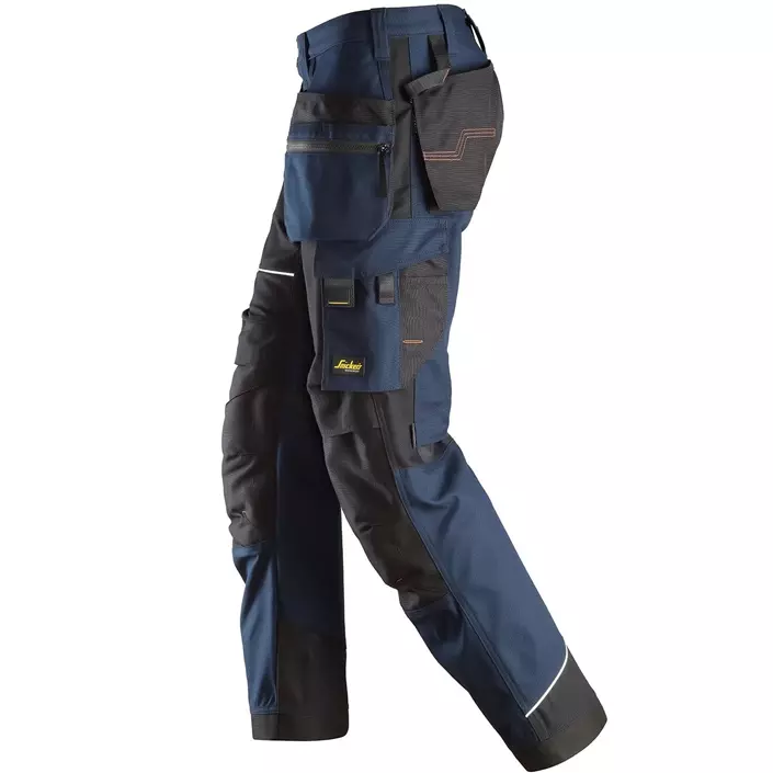 Snickers RuffWork Canvas+ craftsman trousers 6214, Navy/Black, large image number 2