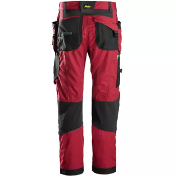 Snickers FlexiWork craftsman trousers 6902, Chili red/black