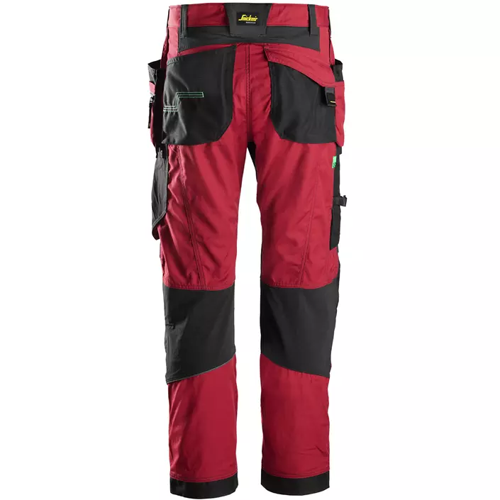 Snickers FlexiWork craftsman trousers 6902, Chili red/black, large image number 1