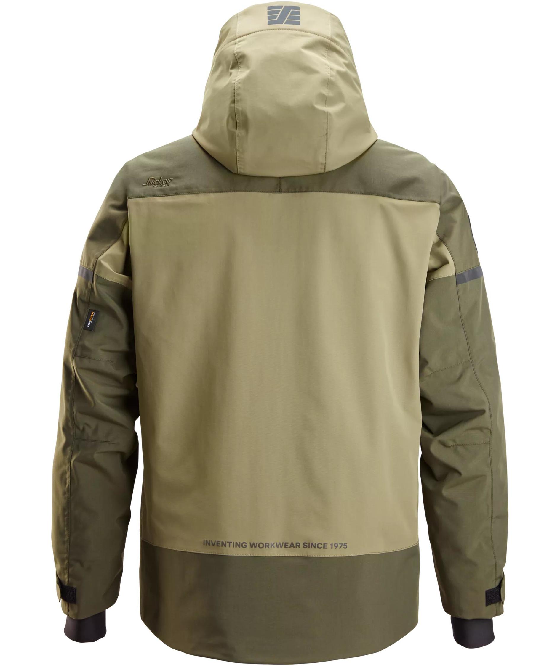 Snickers AllroundWork vinterjakke 1112, Khaki Green/Dark Khaki Green, large image number 2