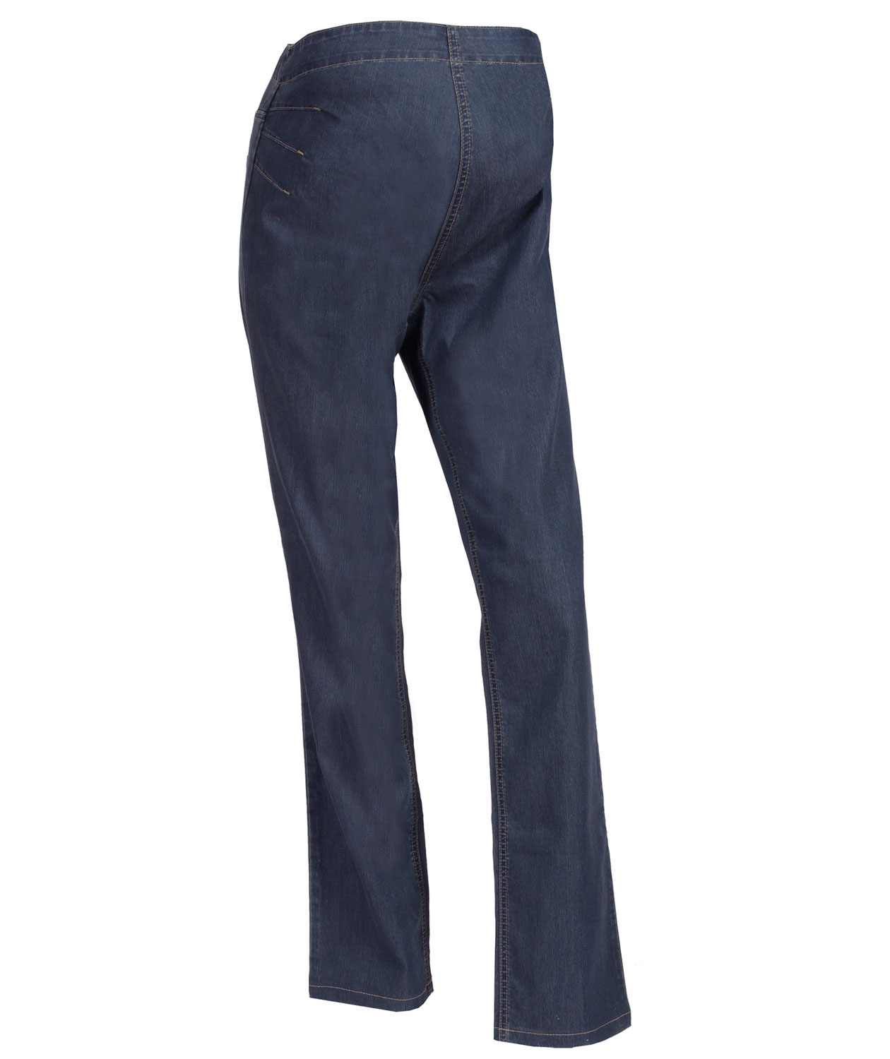 Nybo Workwear mammabyxa med extra benl&auml;ngd, Denim bl&aring;