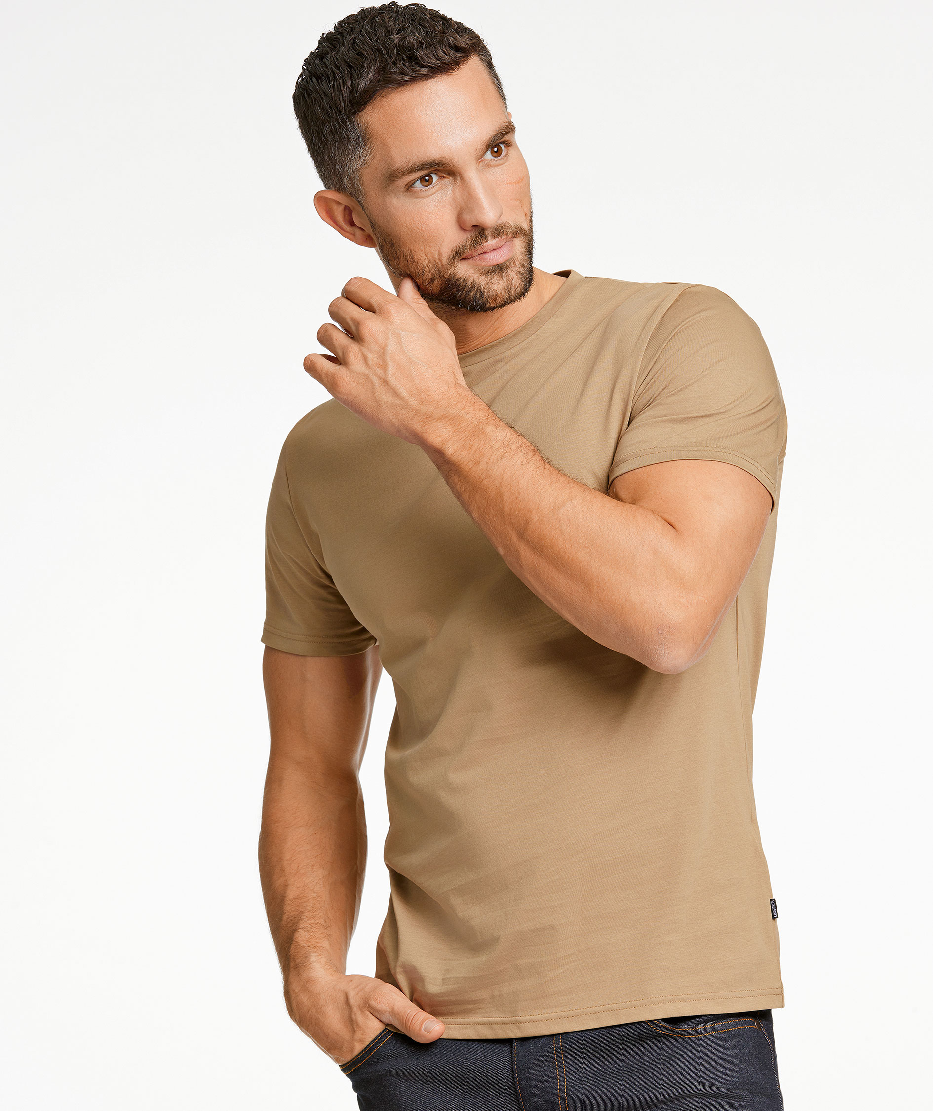 Lindbergh 1927 Mercerized T-shirt, DK Sand, large image number 4