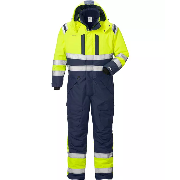 Fristads Airtech® thermal coverall 8015, Hi-vis Yellow/Marine, large image number 0