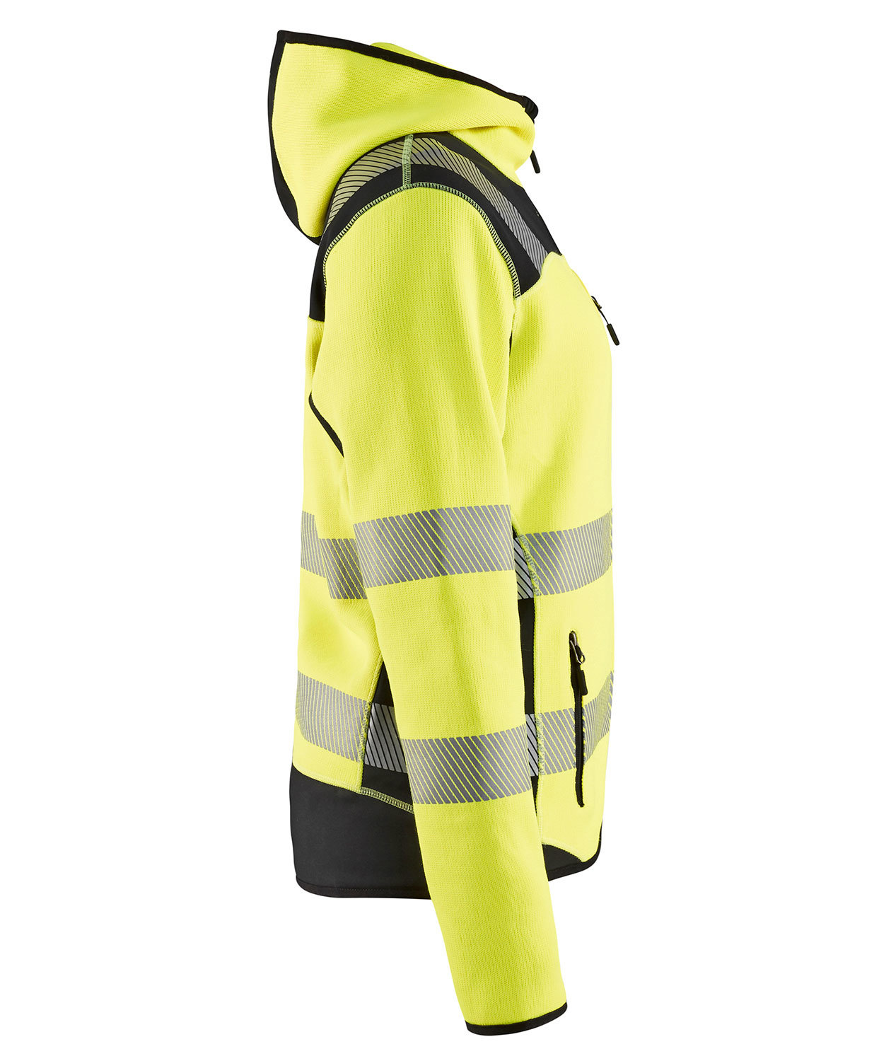 Bl&aring;kl&auml;der Damen Strick Softshelljacke, Hi-vis Gelb/Schwarz