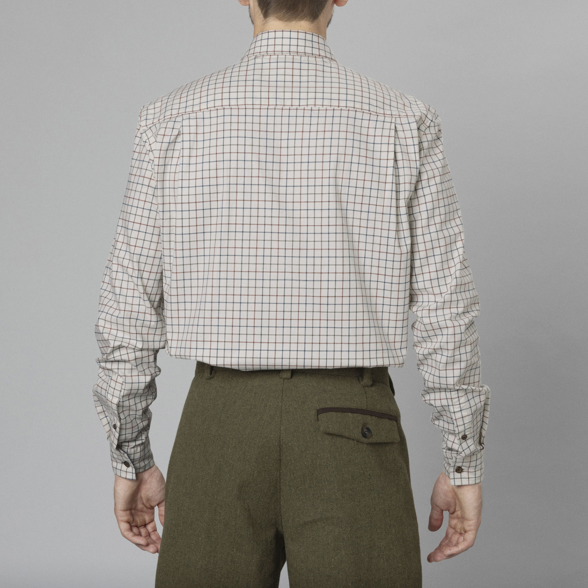 Seeland Oxford Shooting shirt, Grape leaf/Terracotta check, large image number 9