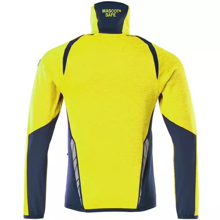 Mascot Accelerate Safe fleece sweater, Hi-Vis Yellow/Dark Marine, large image number 1