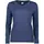 Seven Seas stickad tröja dam med merinoull, Blue melange, Blue melange, swatch