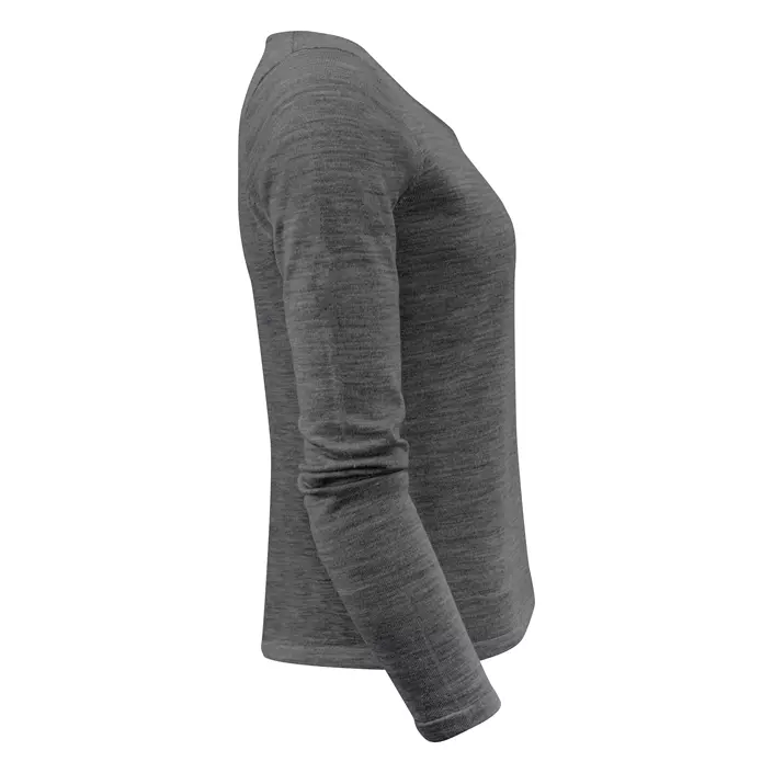 J. Harvest & Frost stickad tröja med merinoull dam, Dark Grey Melange, large image number 2