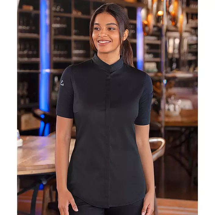 Karlowsky DIAMOND CUT® Avantgarde kortärmad kockjacka dam, Black, large image number 1