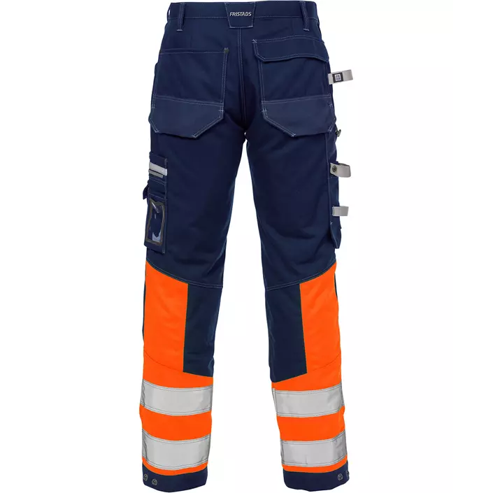Fristads Gen Y craftsman trousers 2127, Hi-vis Orange/Marine, large image number 1