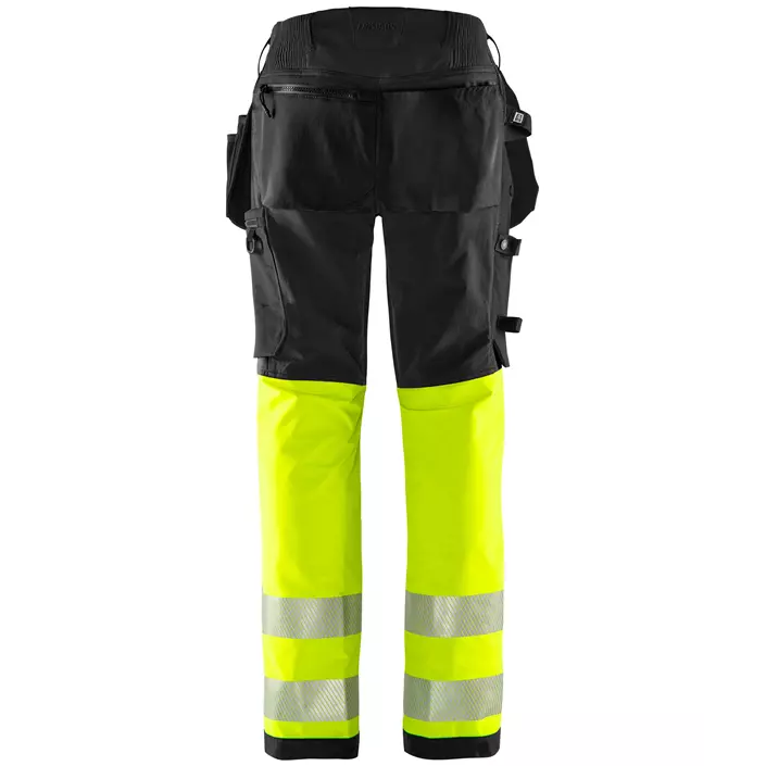 Fristads Green women's craftsman trousers 2663 GSTP full stretch, Hi-vis Yellow/Black, large image number 2
