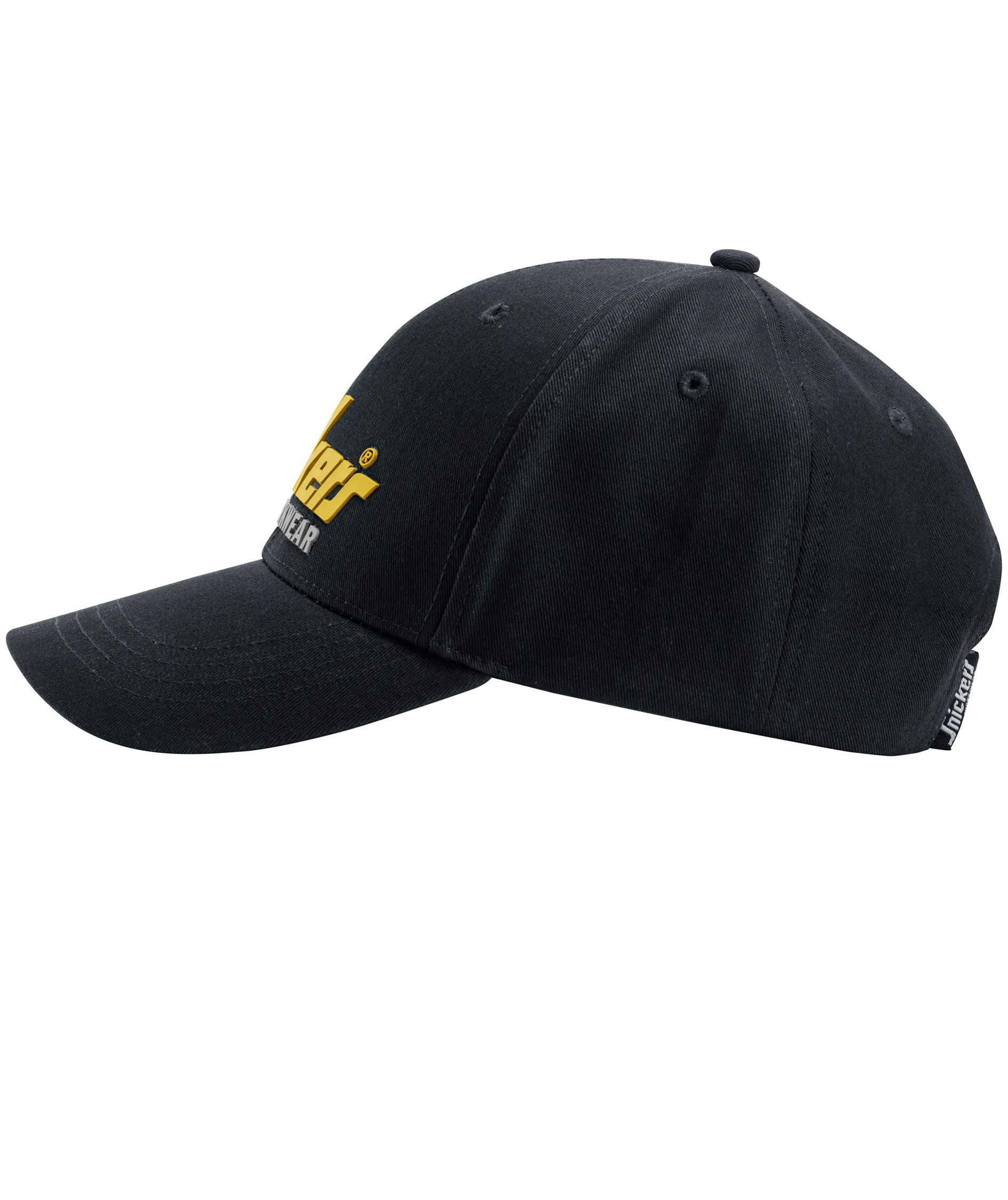 Snickers logo cap, Black/Hi-Vis Yellow, Black/Hi-Vis Yellow, large image number 3