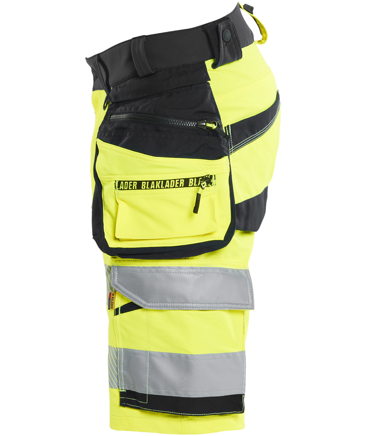Bl&aring;kl&auml;der h&aring;ndverkershorts full stretch, Hi-vis Gul/Svart, large image number 3