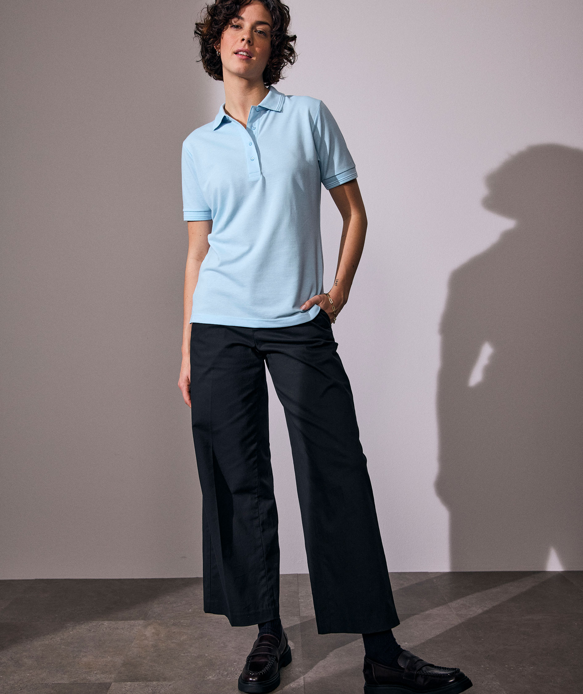 ID Klassisk women's Polo shirt, Lightblue