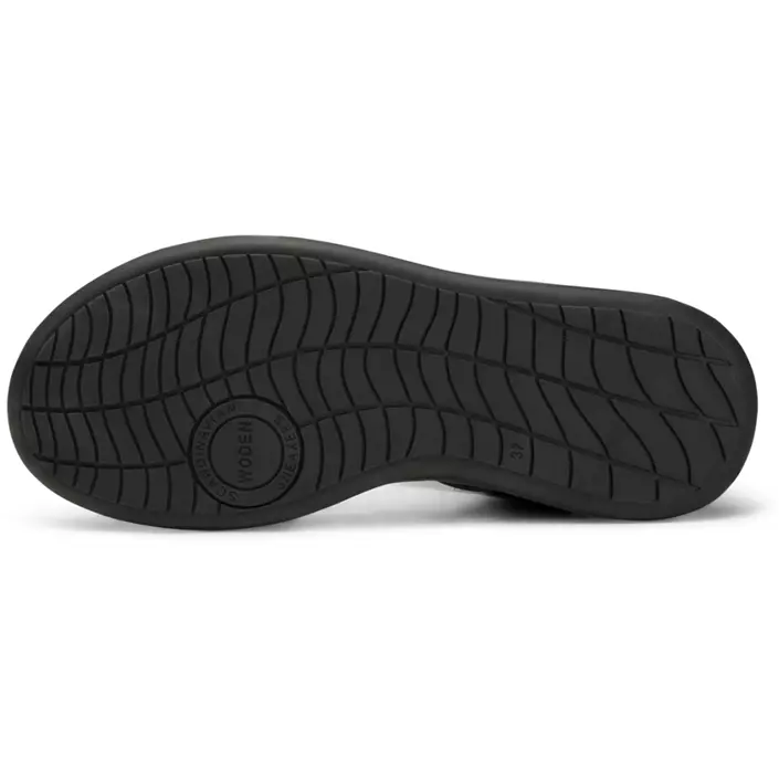 Woden Line dame sandaler, Black/Black, large image number 6