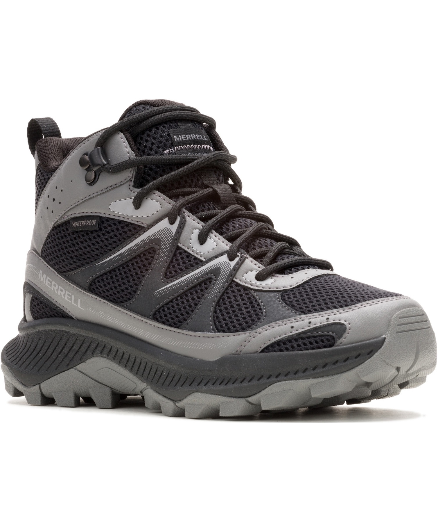 Merrell Tempo EXP mid WP hiking boots, Black/Charcoal, large image number 2